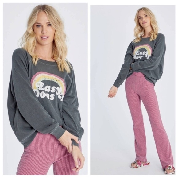 Wildfox Easy Does It Sweatshirt Size Large - Picture 1 of 7
